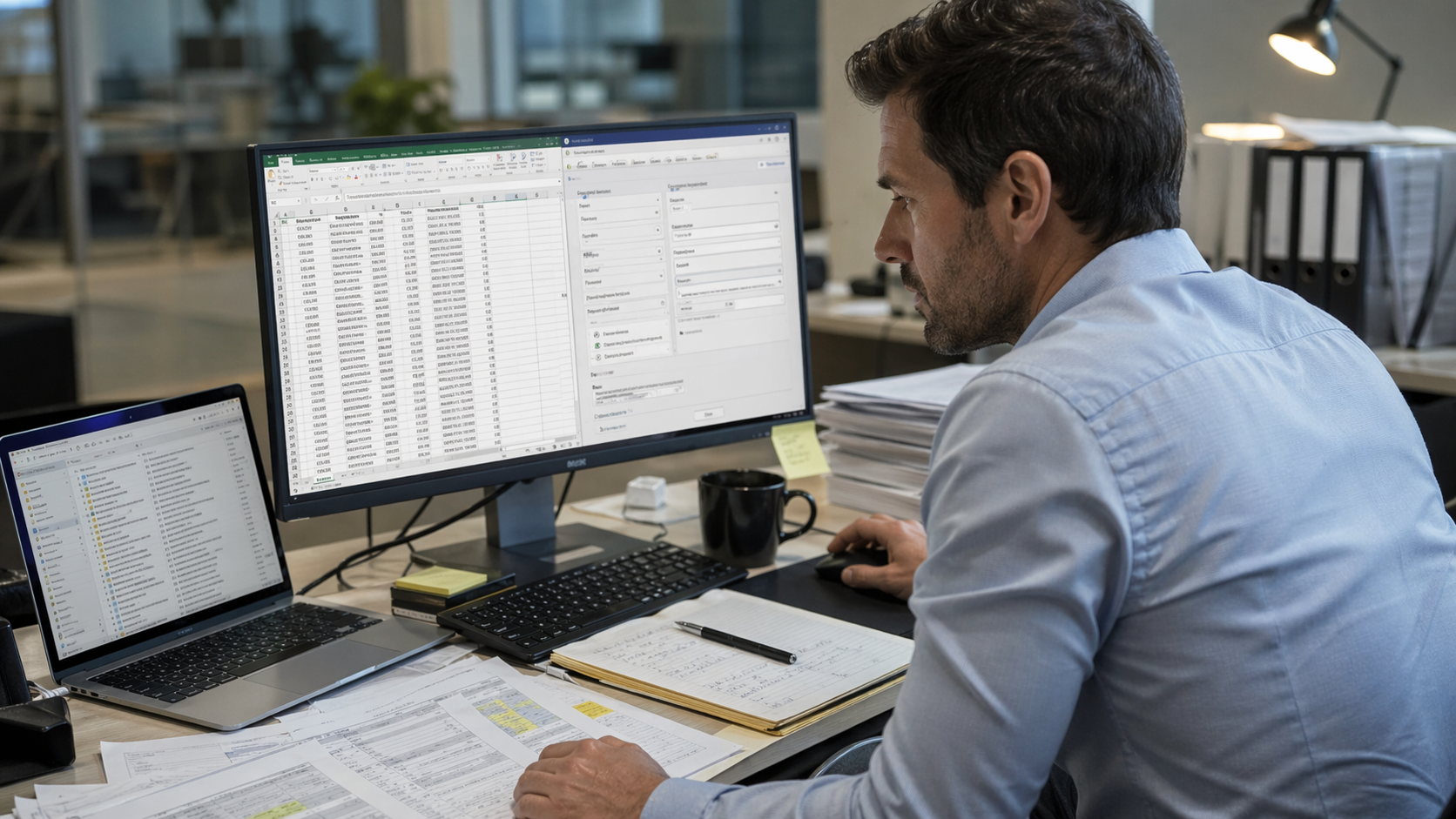 Sistemas empresariais desconectados gerando trabalho manual e atrito operacional